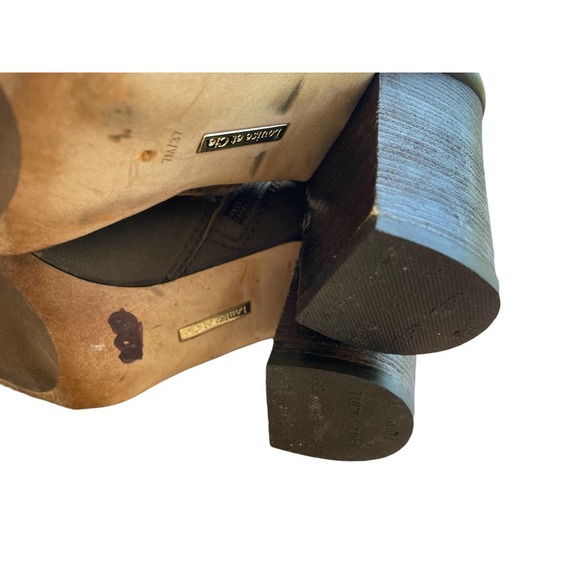 Louise et Cie Lo Seneca Brown Double Strap Ankle Leather Booties 7 - Picture 9 of 11